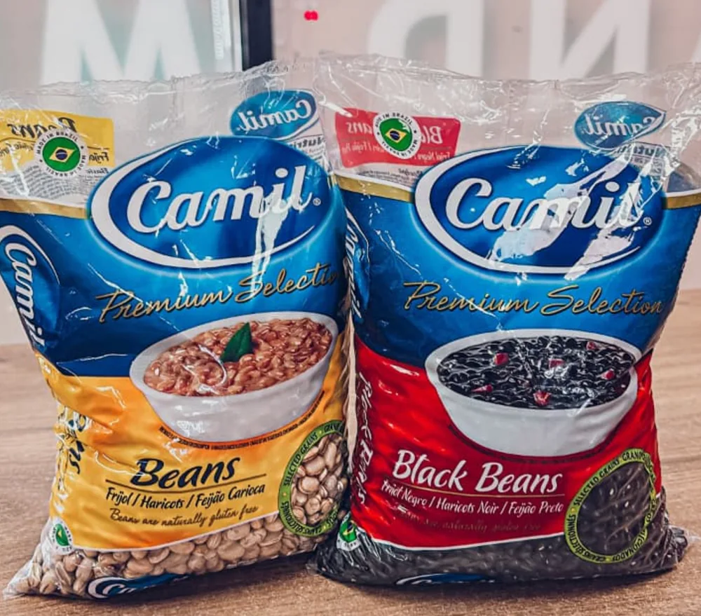 Feijão carioca e feijão preto Camil