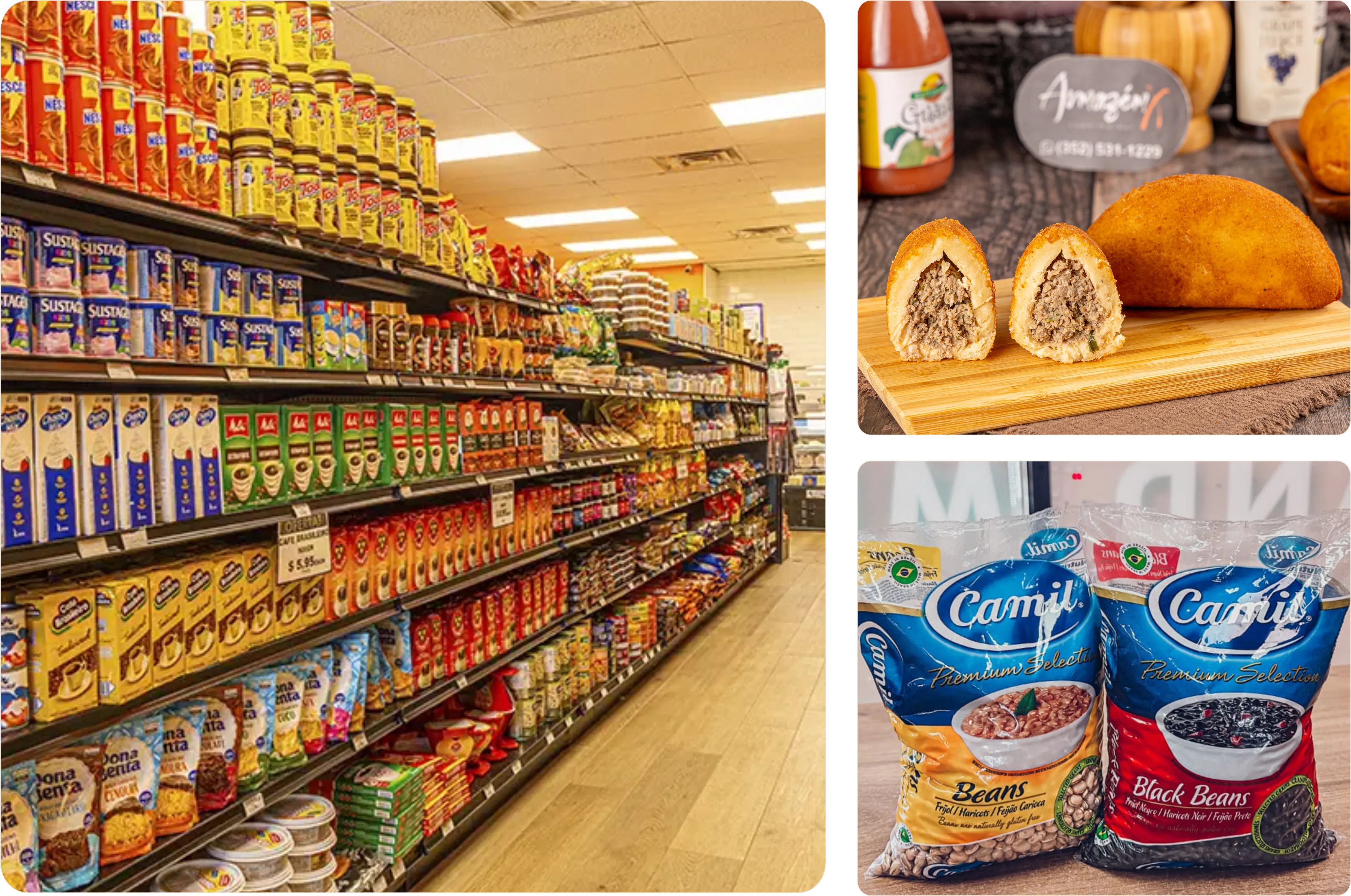 Produtos brasileiros disponíveis na loja