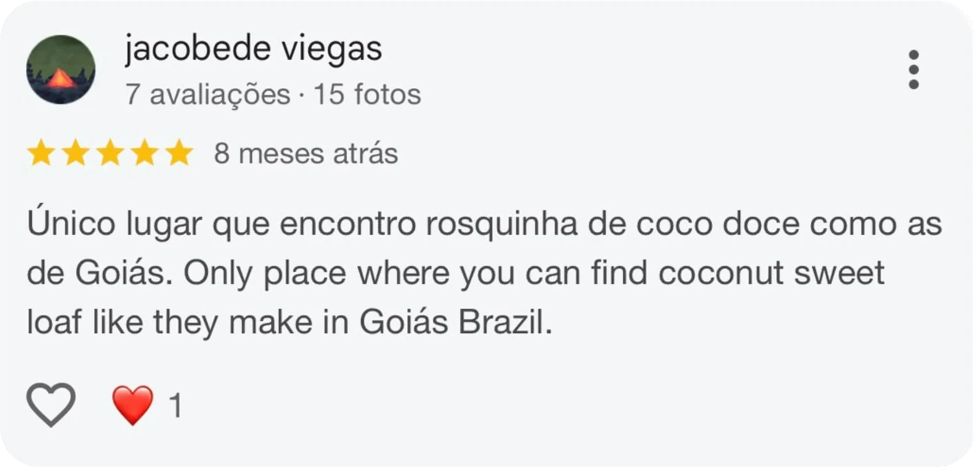 Avaliação do Google de Jacobede Viegas sobre o Armazém X Davenport